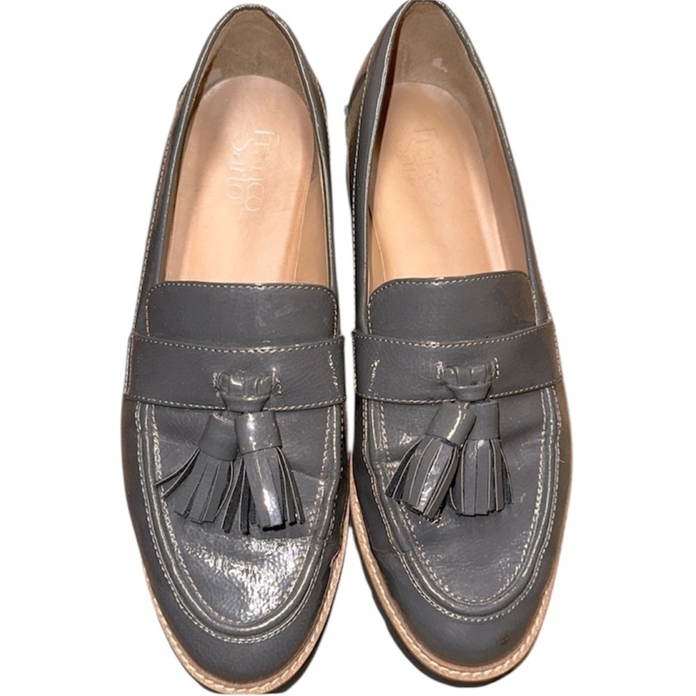 Franco Sarto Glossy Tassel Loafers size 9